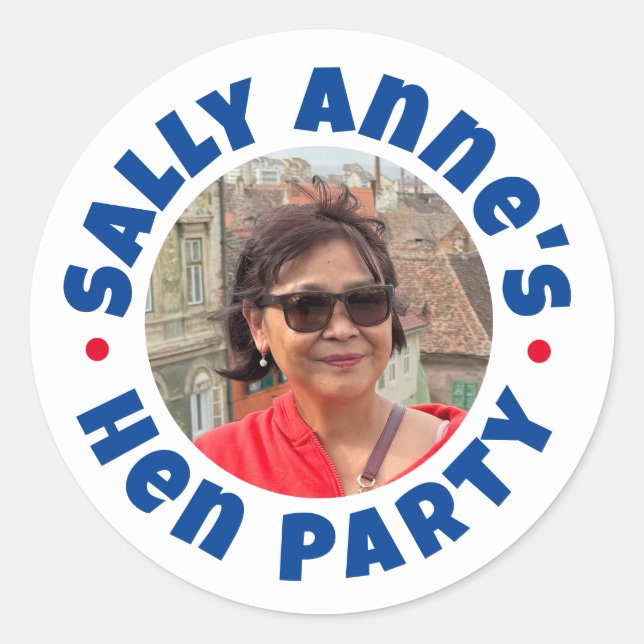 Sticker Rond Bachelorette Hen (Devant)