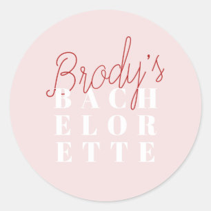 Sticker Rond Bachelorette Party - Brody