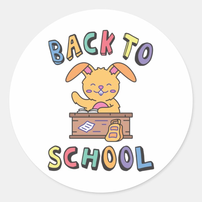 Sticker Rond Back to school (Devant)