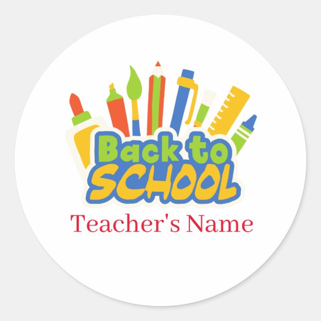 Sticker Rond Back to school (Devant)