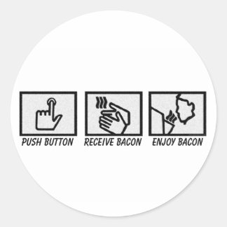 Sticker Rond Bacon de poussoir