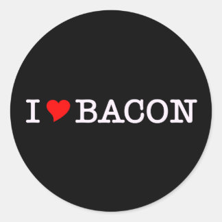 Sticker Rond Bacon I Love