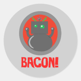 Sticker Rond Bacon Robot