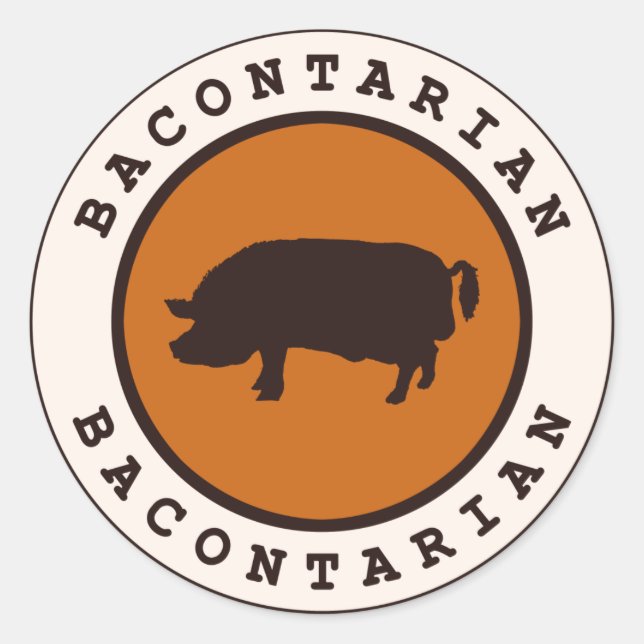 Sticker Rond Bacontarien (Devant)