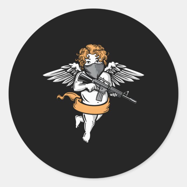 Sticker Rond Bad Angel Aesthétique Soft Grunge Pastel Goth Badd (Devant)