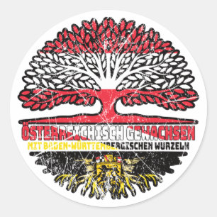 Sticker Rond Baden-Württemberg Baden-Württembergisch Österreich