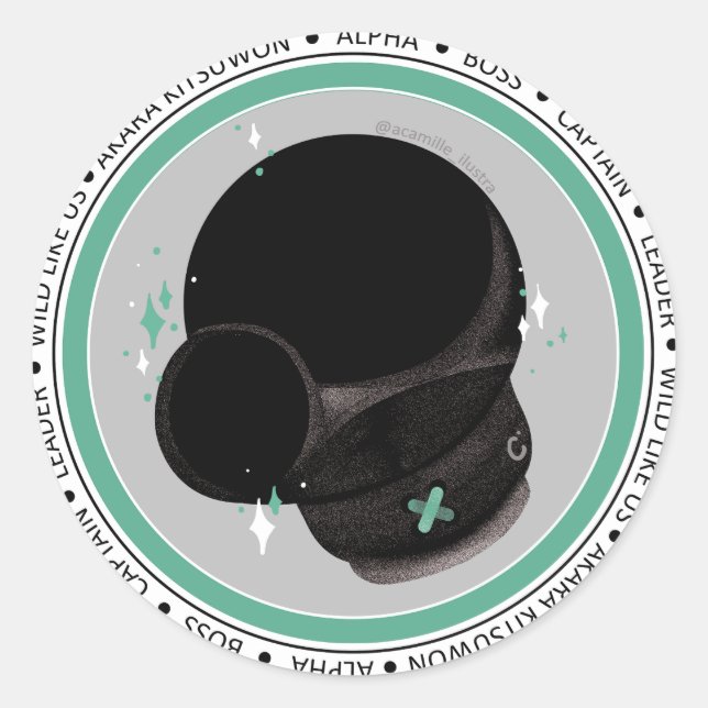 Sticker Rond Badge Akara - AC (Devant)