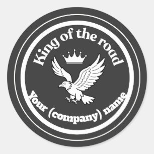 Sticker Rond Badge de chauffeur personnalisé King of the Road