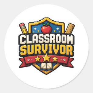 Sticker Rond Badge de jeu pour enseignants