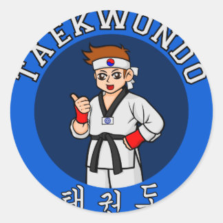 Sticker Rond badge de taekwondo