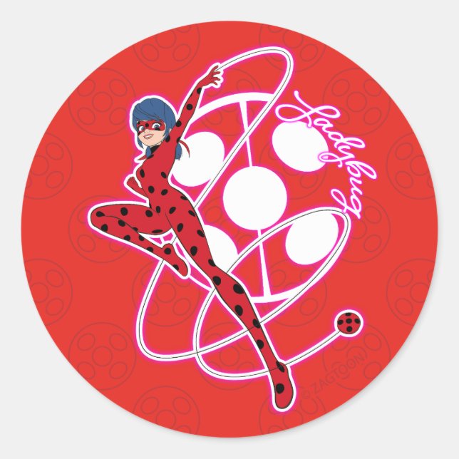 Sticker Rond Badge Miraculous Ladybug (Devant)