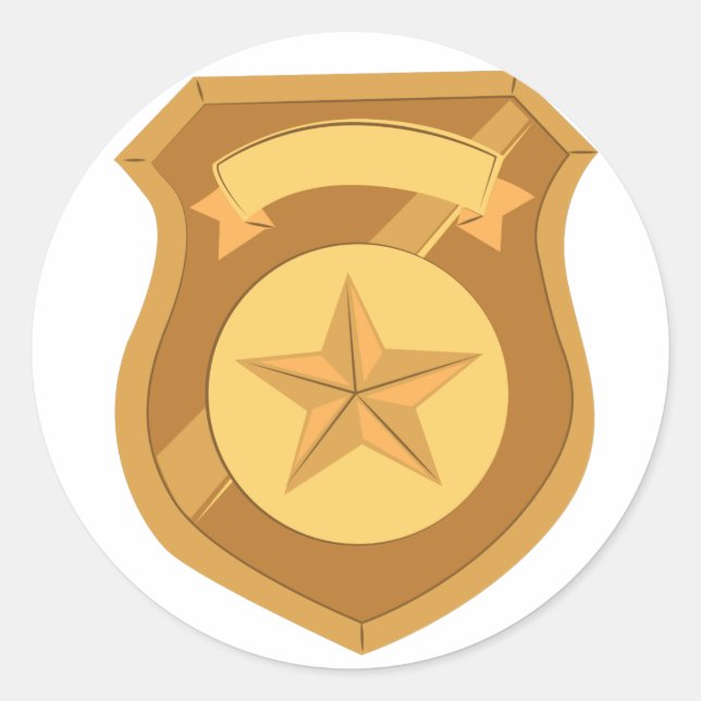 Sticker Rond Badge Sheriff (Devant)