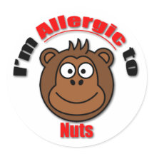 Badine l'autocollant d'allergie d'écrou (plus