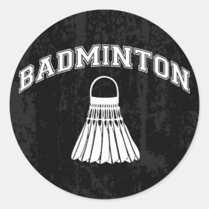 Sticker Rond Badminton
