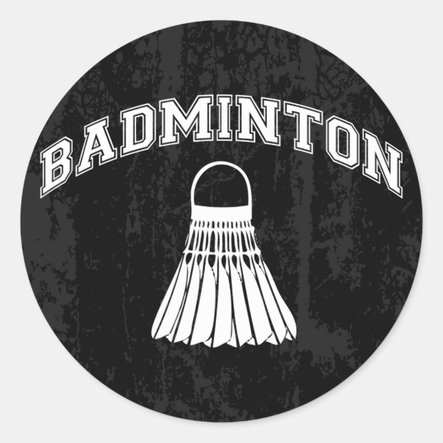 Sticker Rond Badminton (Devant)