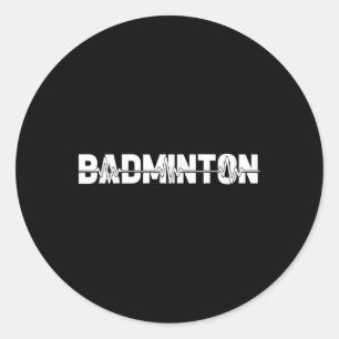 Sticker Rond Badminton en volant - Joueur de raquette de terrai