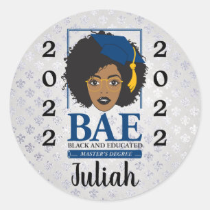 Sticker Rond BAE : Maîtrise noire et instruite 2022