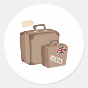 Sticker Rond Bagages de voyage