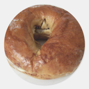 Sticker Rond bagel de pain grillé français
