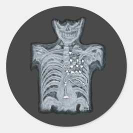 Sticker Rond Bagpipes dans votre coeur - Scottish Ed. Autocolla