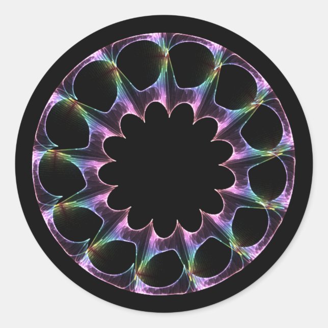 Sticker Rond Bague fractale - Catcher Sun (Devant)