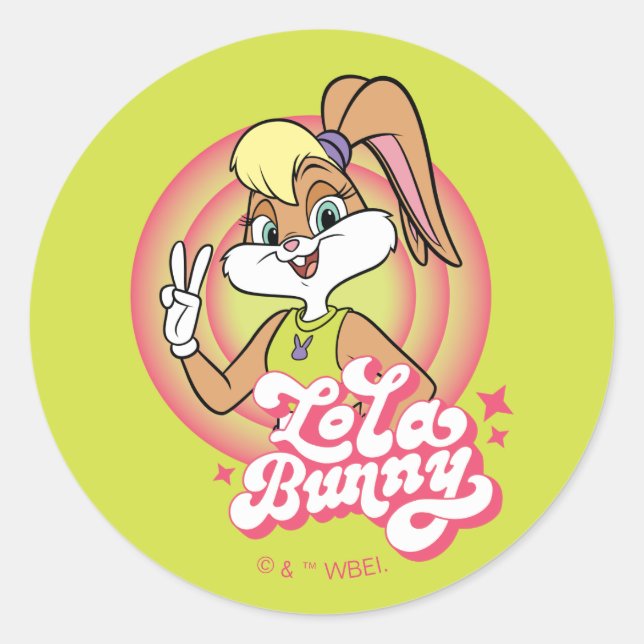 Sticker Rond Bagues Lola Retro LOONEY TUNES™ (Devant)