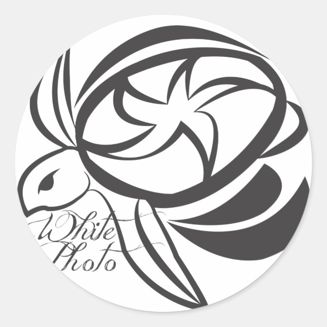 Sticker Rond Baguette blanche (Devant)