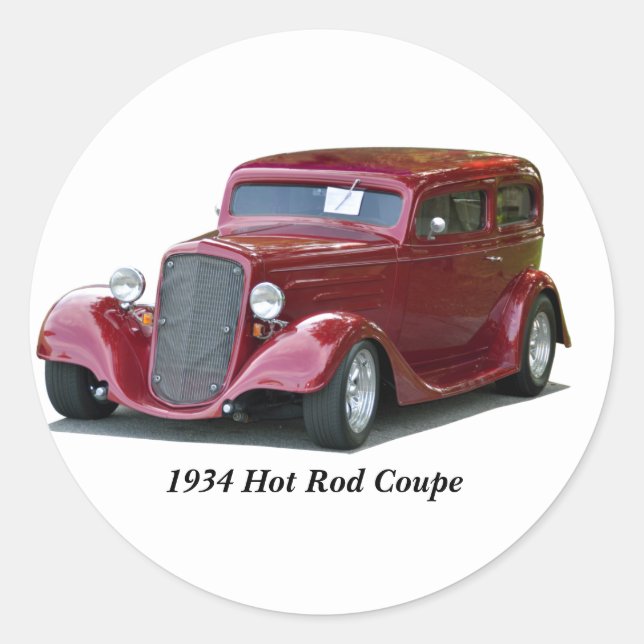 Sticker Rond Baguette chaude Customisée 1934 (Devant)