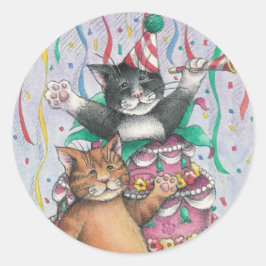 Sticker Rond Baguette d'anniversaire B & T #1
