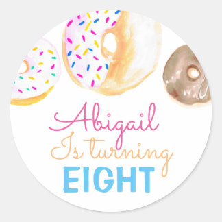 Sticker Rond Baguette de fête d'anniversaire pour enfant beigne