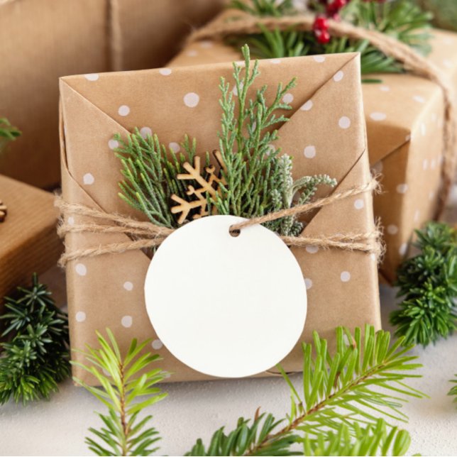 Sticker Rond Baguette de Noël Joyeux Elfe (Créateur téléchargé)