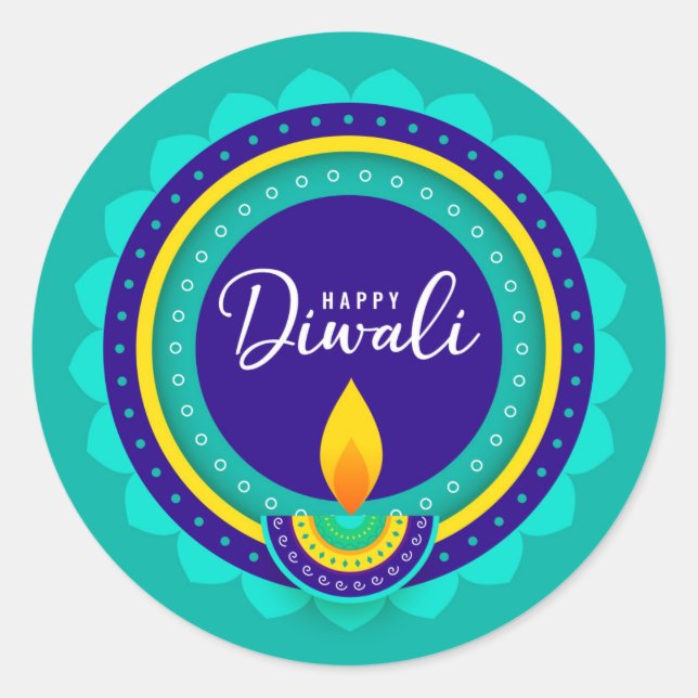 Sticker Rond Baguette Diwali (Devant)