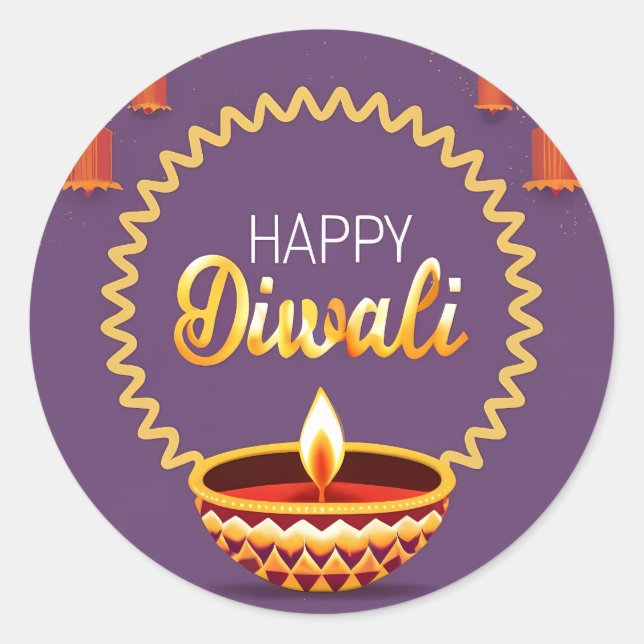 Sticker Rond Baguette Diwali (Devant)