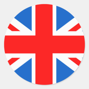 Sticker Rond Baguette du drapeau britannique