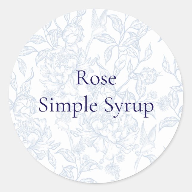 Sticker Rond Baguette rose simple Sirop (Devant)