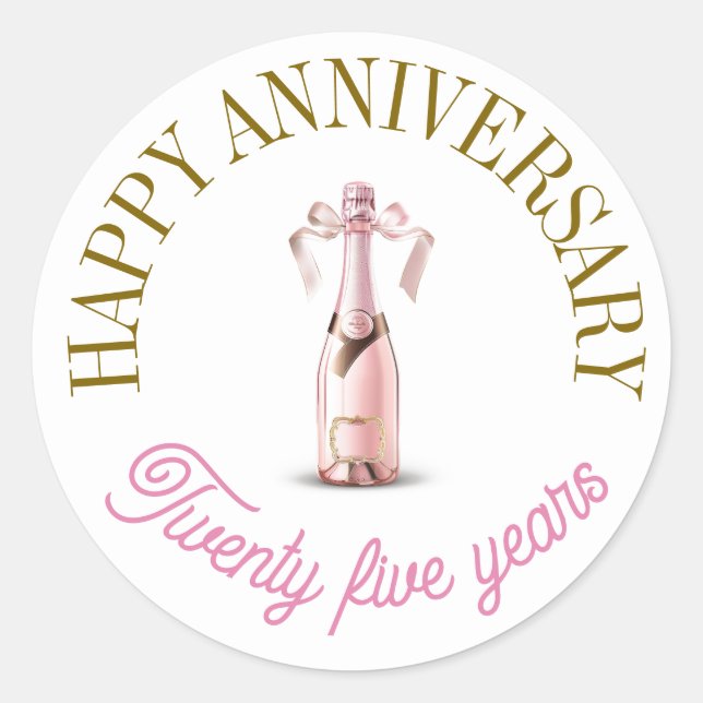 Sticker Rond Baguettes d'anniversaire joyeuses (Devant)