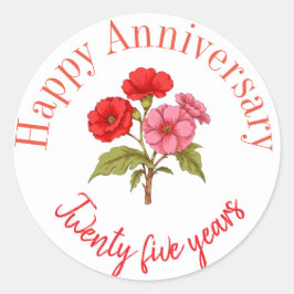 Sticker Rond Baguettes d'anniversaire joyeuses