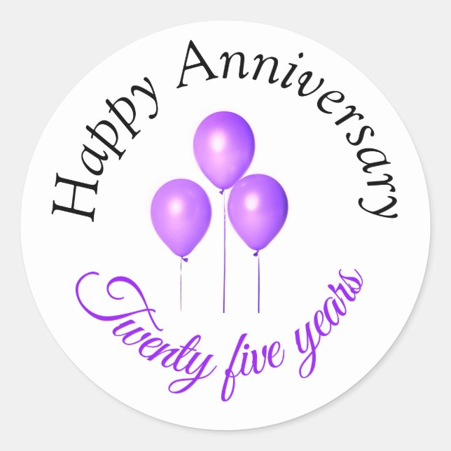 Sticker Rond Baguettes d'anniversaire joyeuses (Devant)