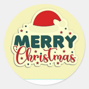Sticker Rond Baguettes de Noël joyeuses