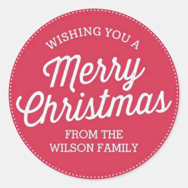 Sticker Rond Baguettes de Noël joyeuses (Devant)