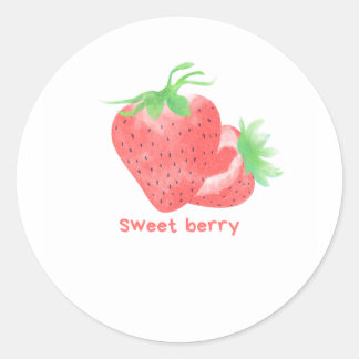 Sticker Rond Baguettes mignonnes de baies sucrées