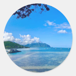 Sticker Rond Baie de Kaneohe, Oahu