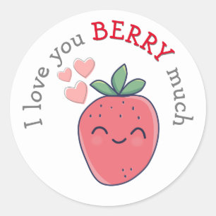 Sticker Rond Baie drôle je t'aime