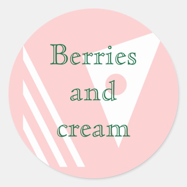Sticker Rond Baies et crème (Devant)