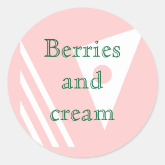 Sticker Rond Baies et crème