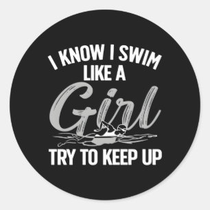 Sticker Rond Baignade Pour Nager