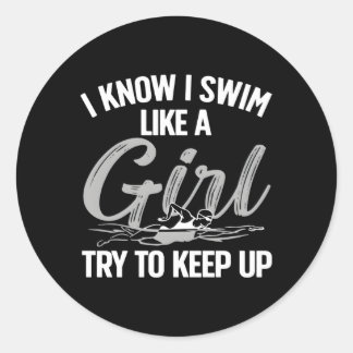 Sticker Rond Baignade Pour Nager