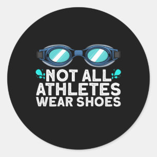 Sticker Rond Baignade pour nager instructeur de nage lunettes
