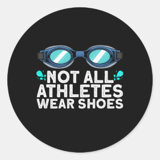 Sticker Rond Baignade pour nager instructeur de nage lunettes