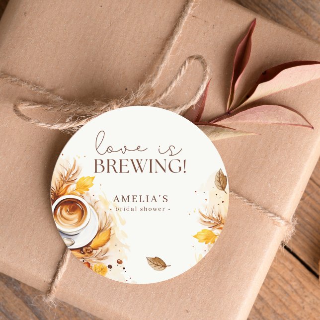 Sticker Rond Baignez dans l'amour de la Mariée avec le Café Flo (Créateur téléchargé)